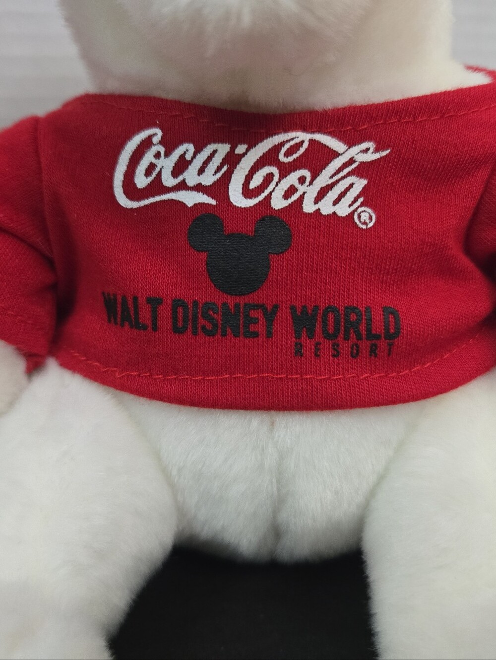 Walt Disney World X Coca-Cola White Plush Bear with Red Logo Tee - Picture 5 of 8